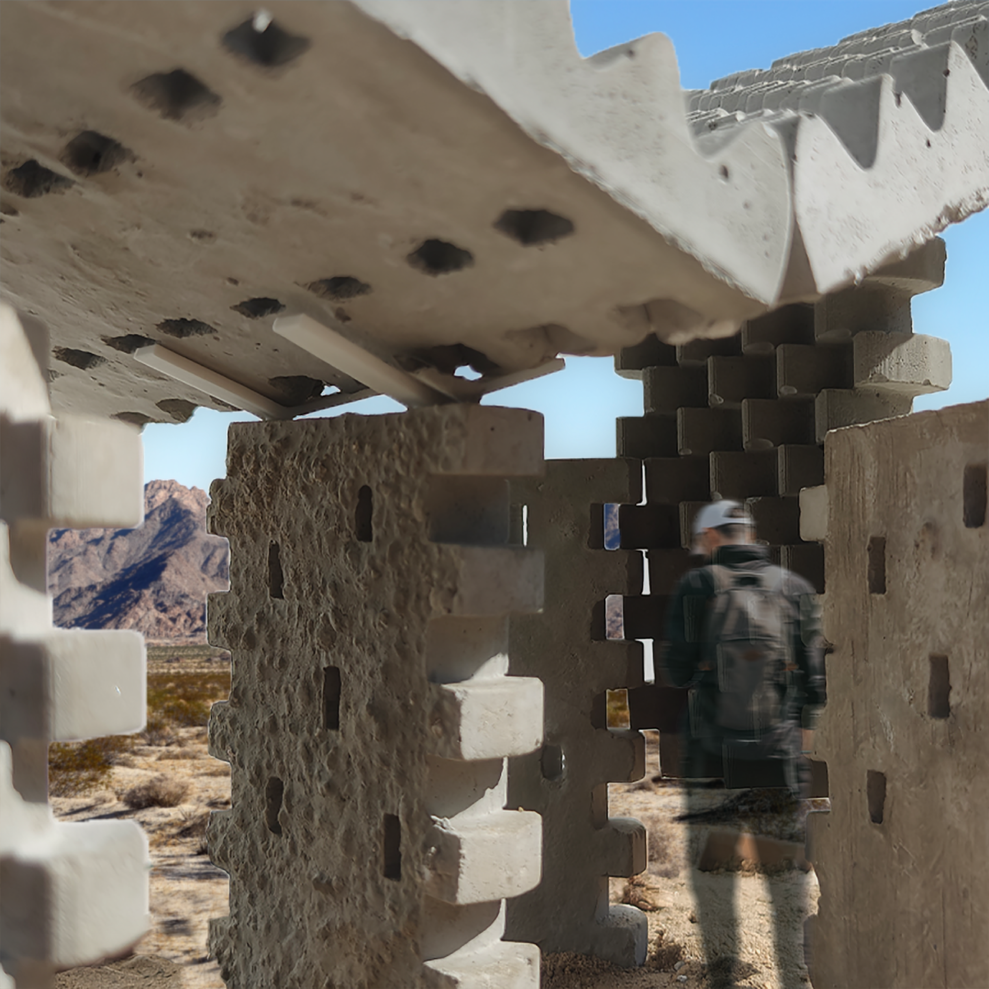 Assembled pavilion, Lone Pine