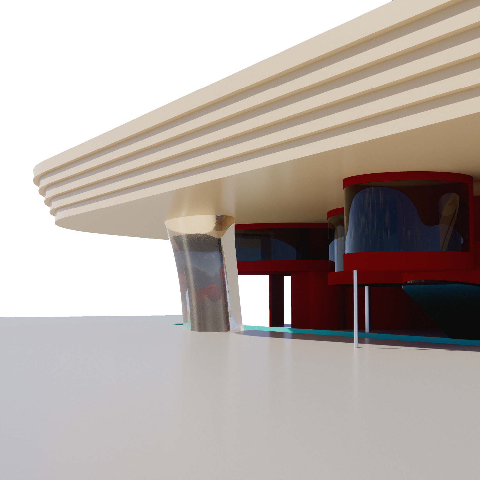 Exterior render — canopy detail